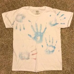 Pop art handprint T shirt